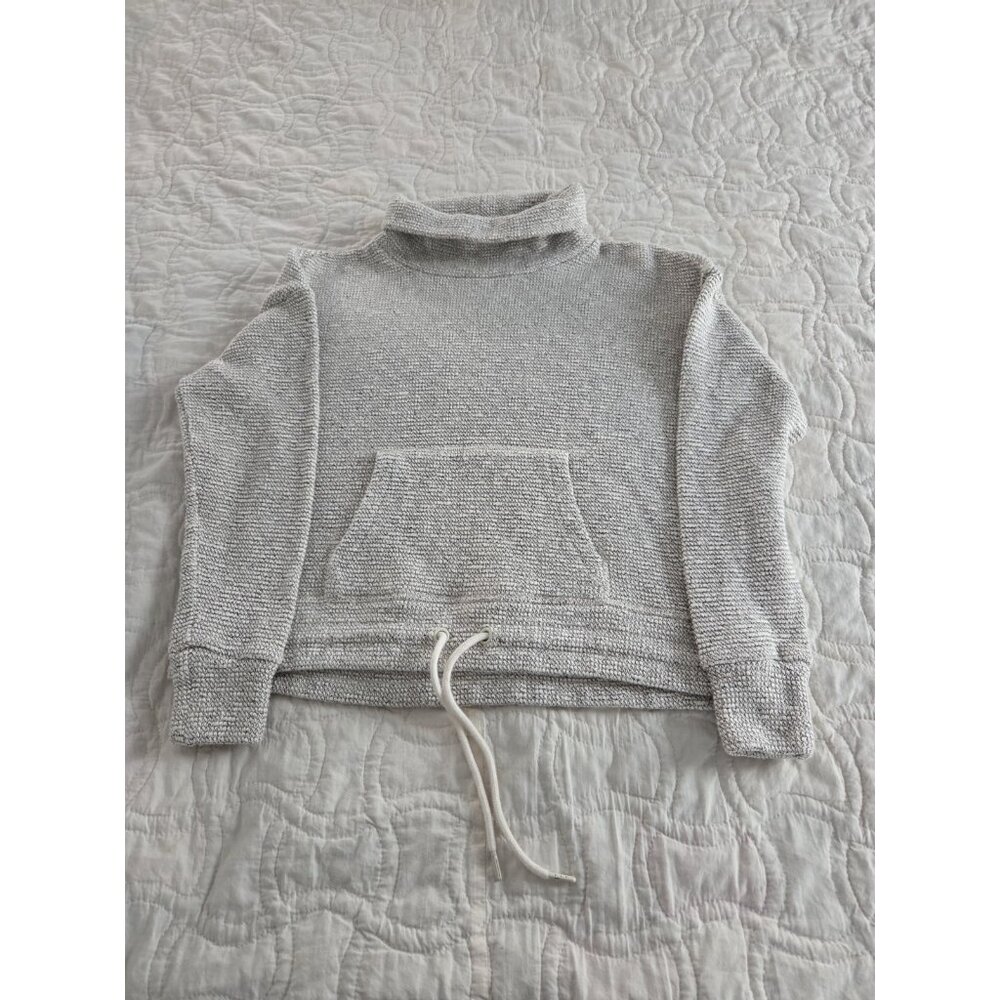 90 Degrees By Reflex Womens Oatmeal Boucle Eva Sweatshirt Kangaroo Pocket Size S